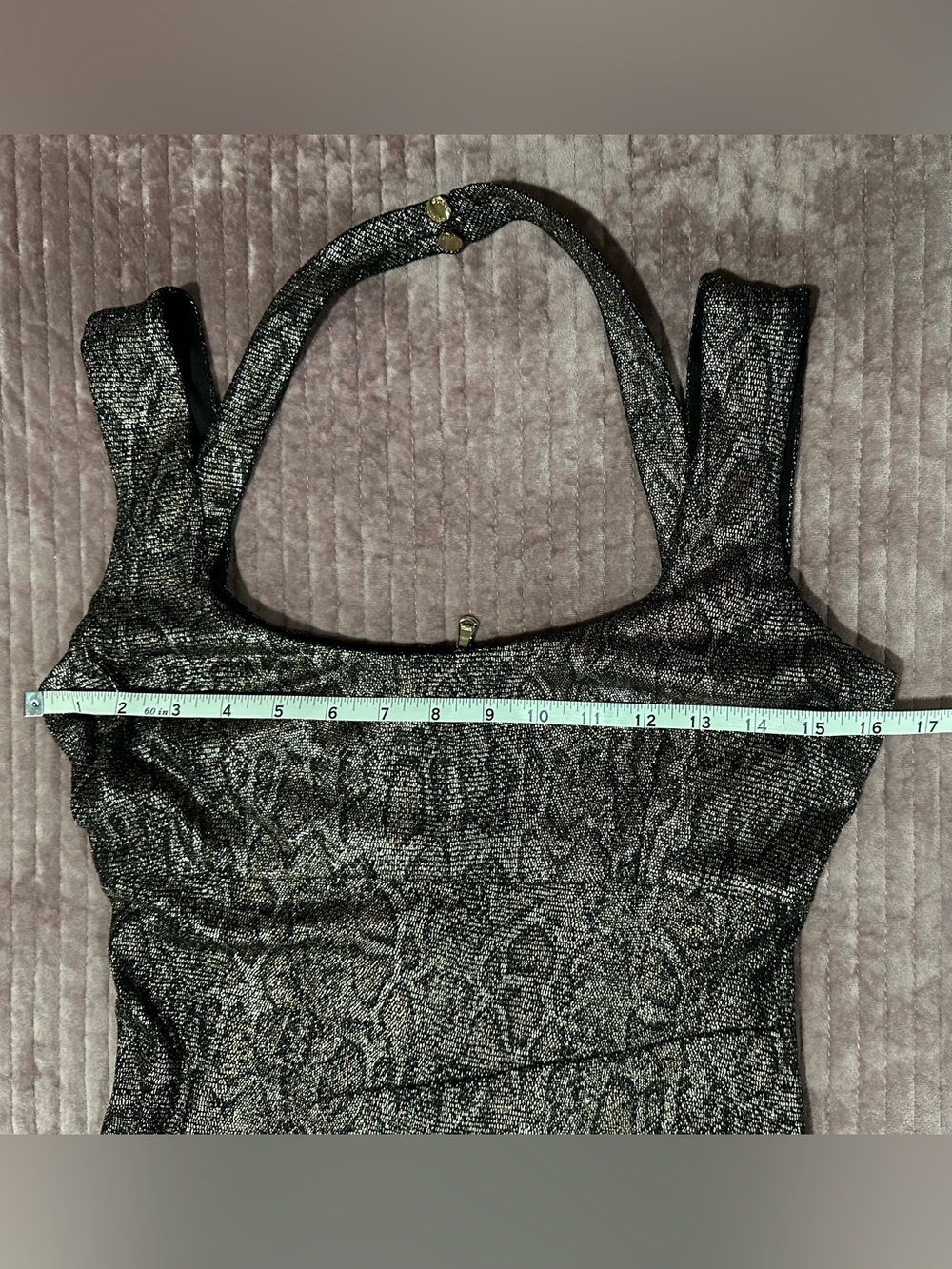 Shimmer Snake Print Mini Party Dress - Picture 15 of 16